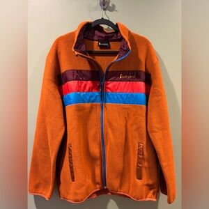 Cotopaxi - Tecca Fleece Full Zip Jack XL - Orange and Burgundy - new but no tags